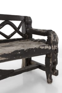 vintage oak handcrafted bench