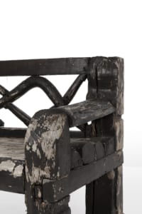 original carved oak bench