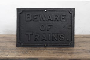 Cast Iron original Railway Sign