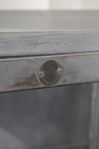 allen and hanburys medical polished steel cabinet