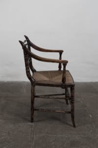 British Regency period chair with rush seat