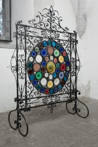 Decorative fireguard stained glass