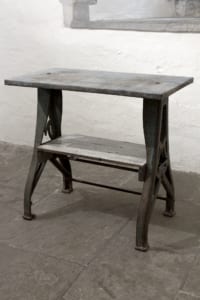 Antique Victorian table with A shape cast iron legs