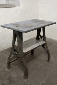Victorian Workshop Table Cast Iron Legs