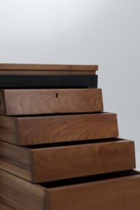 mid-century cascading waterfall drawers