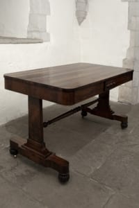 William IV library centre table with rectangular top