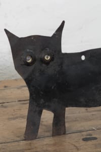 Vintage Cat Bird Scarers with marble eyes