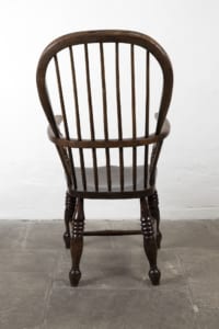 antique Windsor chair with hoop back