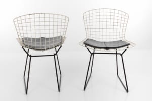 two harry bertoia chairs