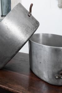 Vintage champagne bucket rustic metal