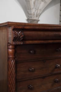 Vintage Mahogany Scottish Chest of Drawers