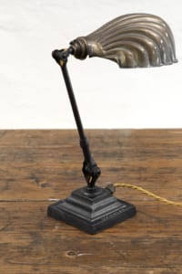 vintage Dugdills brass clam shell lamp