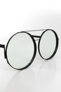 Oversized iron mirrored glasses