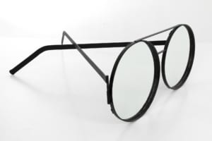 Large display iron spectacles mirrored