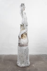 Vintage garden statue stone maiden