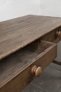Welsh dairy table with drawers boxwood handles