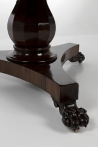 William IV rosewood breakfast table three paw feet