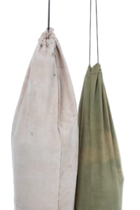 Pair of Hayat safari chairs in original canvas bags from Peshawar Pakistan