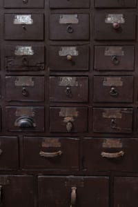 Vintage 20th Century Apothecary Cabinet Drawers