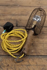 Vintage cage inspection light