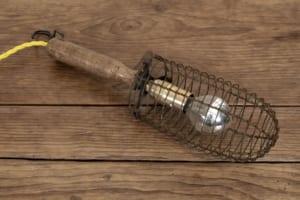 Vintage cage inspection lamp