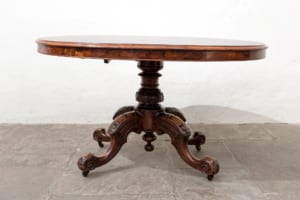 Victorian Walnut oval centre Table with snap top