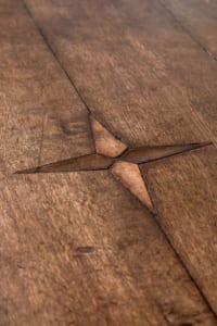 Peasant table with star inlay