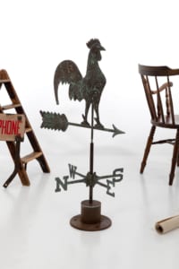 Original 20th century copper cockerel weathervane