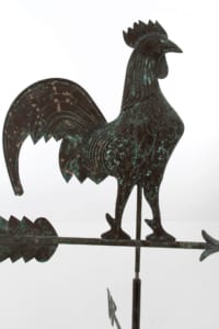 Vintage original 20th century copper cockerel weathervane