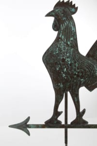 20th century copper cockerel weathervane