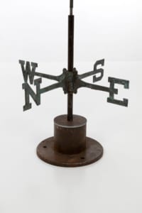 Original 20th century copper cockerel weathervane patina