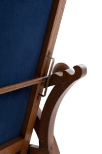 Pair of Art Deco armchairs velvet upholstery and decorative wooden frame