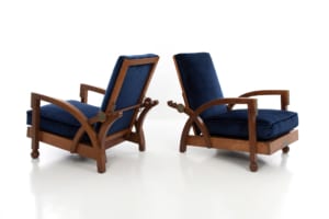Art Deco reclining armchairs