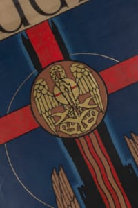 1939 original poster gold imprint for the performance of the 'Spel van het Heilig Bloed' in Bruges