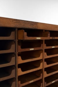 Antique British haberdashery cabinet