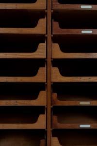 Vintage haberdashery storage cabinet 1930