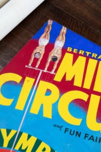 Original circus artwork W.E Berry hand-painted