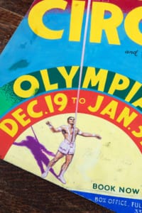 Original circus artwork W.E Berry