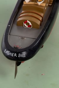 Handmade vintage toy model boat