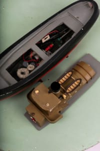 Handmade decorative vintage toy model boat