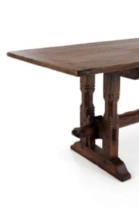 19th century oak trestle table