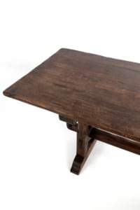 Antique country house oak trestle table