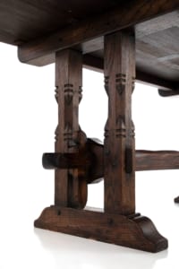 Antique 19th century oak trestle table