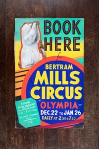 Vintage Bertram Mills circus artwork W.E Berry poster