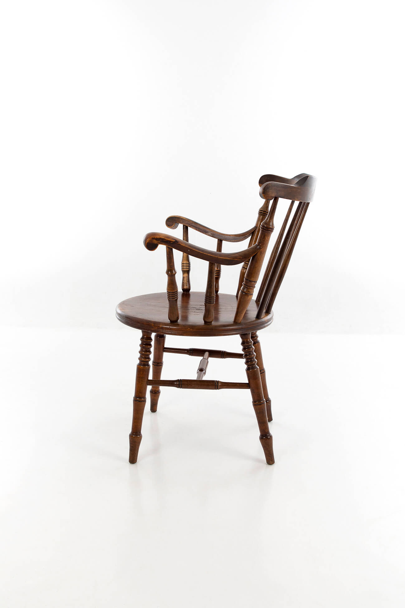 Antique Ibex Swedish Armchair beechwood penny seat