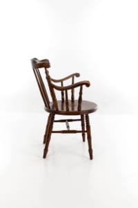 Antique Ibex Swedish Armchair beechwood penny seat carver arm