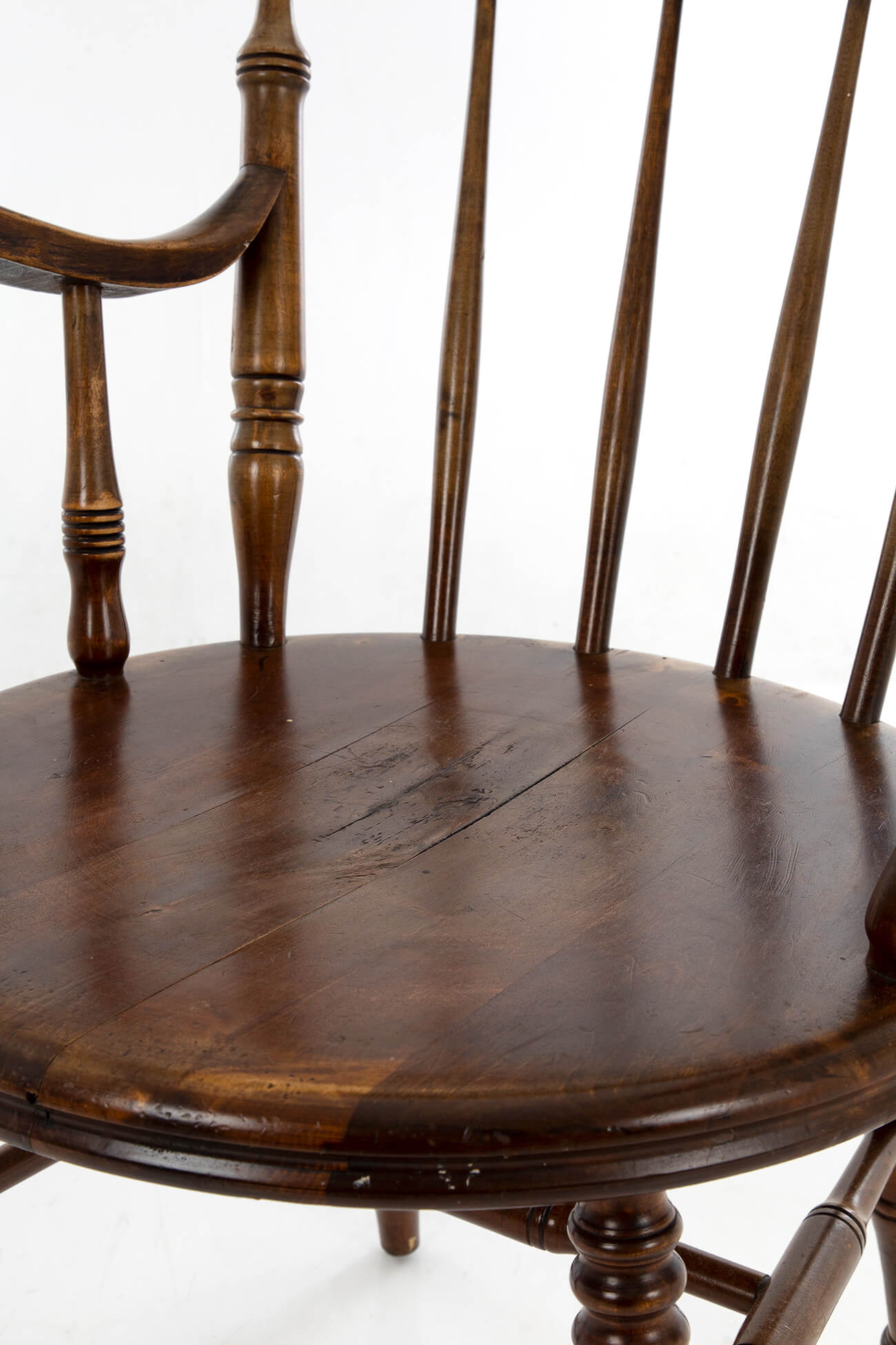 Antique beechwood Edwardian Stick Back Ibex Armchair