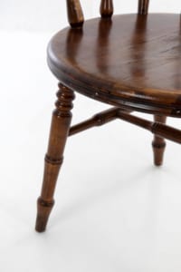 Antique beechwood Edwardian Stick Back Ibex Windsor kitchen Armchair penny seat