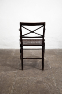 Antique British George III Regency Armchair with cane seat