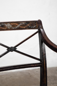 Hand-painted antique armchair